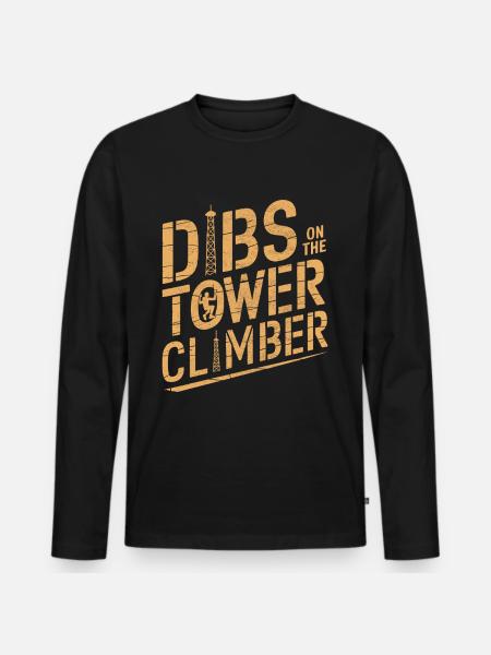Industriekletterer Tower Climber Industrieklettern - Männer Premium Bio Langarmshirt - Schwarz