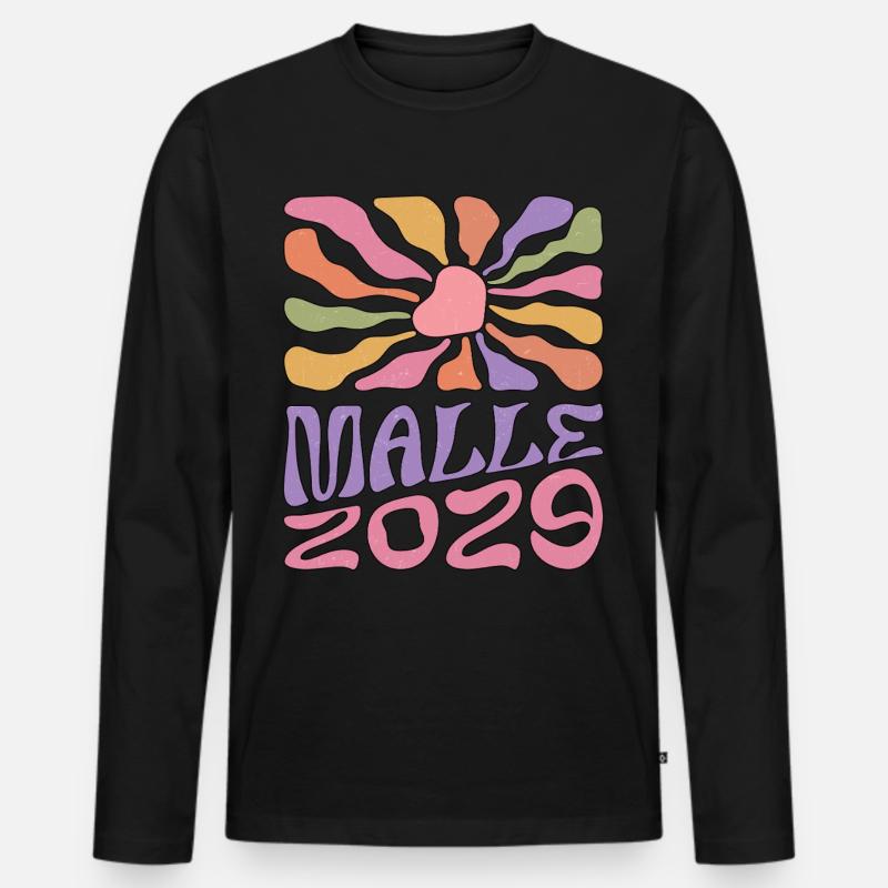 Malle 2029 - Männer Premium Bio Langarmshirt - Schwarz