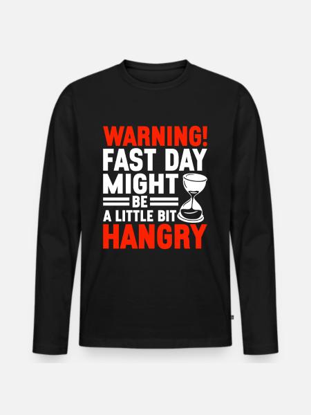 Intermittent fasting Intermittent fasting - Men's Premium Organic Long Sleeve Shirt - black