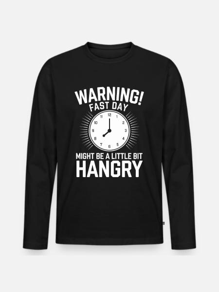 Intermittent fasting Intermittent fasting - Men's Premium Organic Long Sleeve Shirt - black