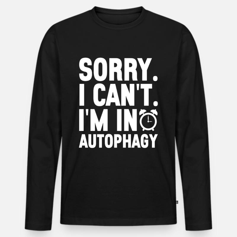 Intermittent fasting Intermittent fasting - Men's Premium Organic Long Sleeve Shirt - black