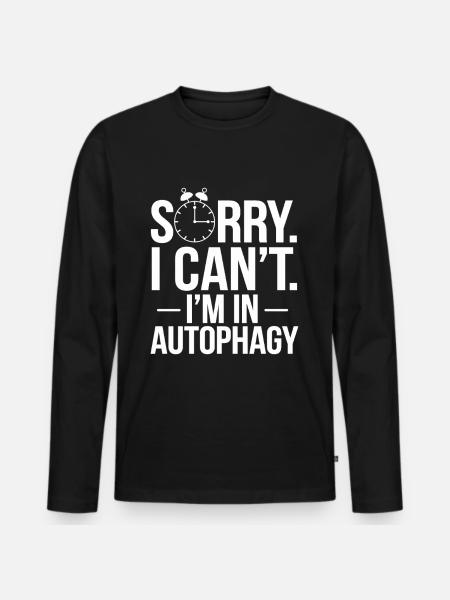 Intermittent fasting Intermittent fasting - Men's Premium Organic Long Sleeve Shirt - black