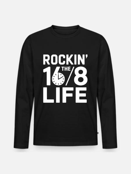 Intermittent fasting Intermittent fasting - Men's Premium Organic Long Sleeve Shirt - black