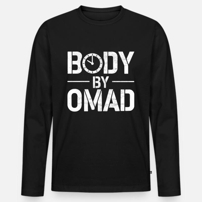 Intervallfasten Intermittierendes Fasten - Männer Premium Bio Langarmshirt - Schwarz
