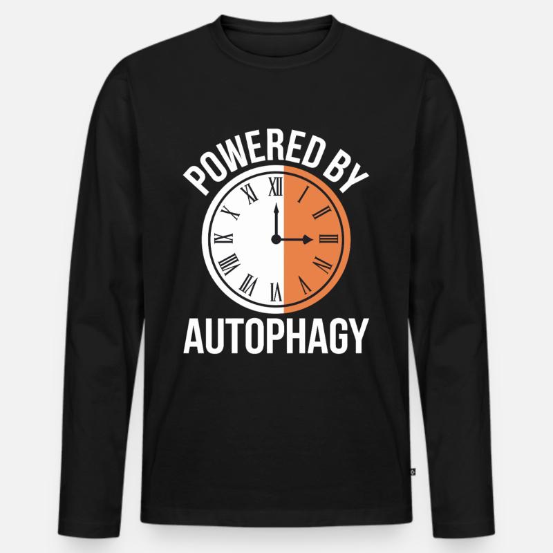 Intermittent fasting Intermittent fasting - Men's Premium Organic Long Sleeve Shirt - black