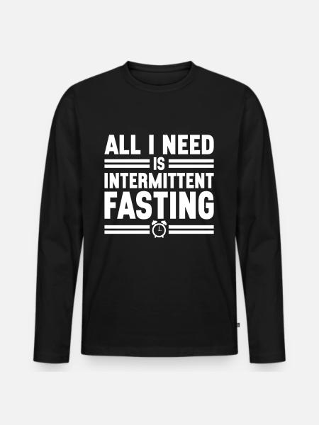 Intermittent fasting Intermittent fasting - Men's Premium Organic Long Sleeve Shirt - black