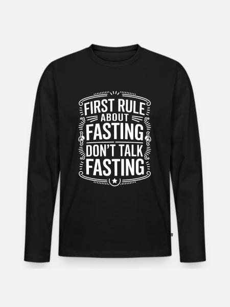 Intermittent fasting Intermittent fasting - Men's Premium Organic Long Sleeve Shirt - black