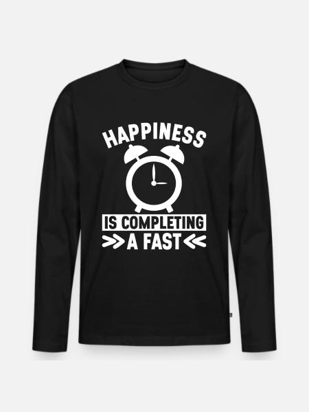 Intermittent fasting Intermittent fasting - Men's Premium Organic Long Sleeve Shirt - black
