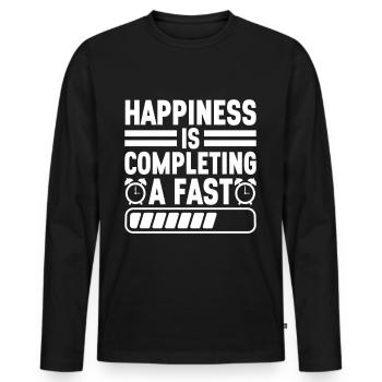 Intermittent fasting Intermittent fasting - Men's Premium Organic Long Sleeve Shirt - black - Front - Nico (187cm)