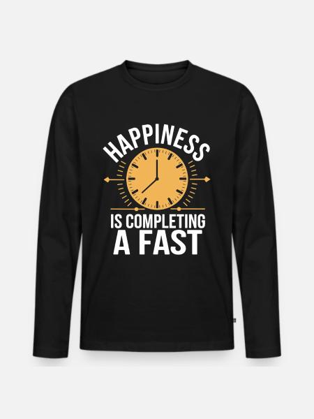 Intermittent fasting Intermittent fasting - Men's Premium Organic Long Sleeve Shirt - black