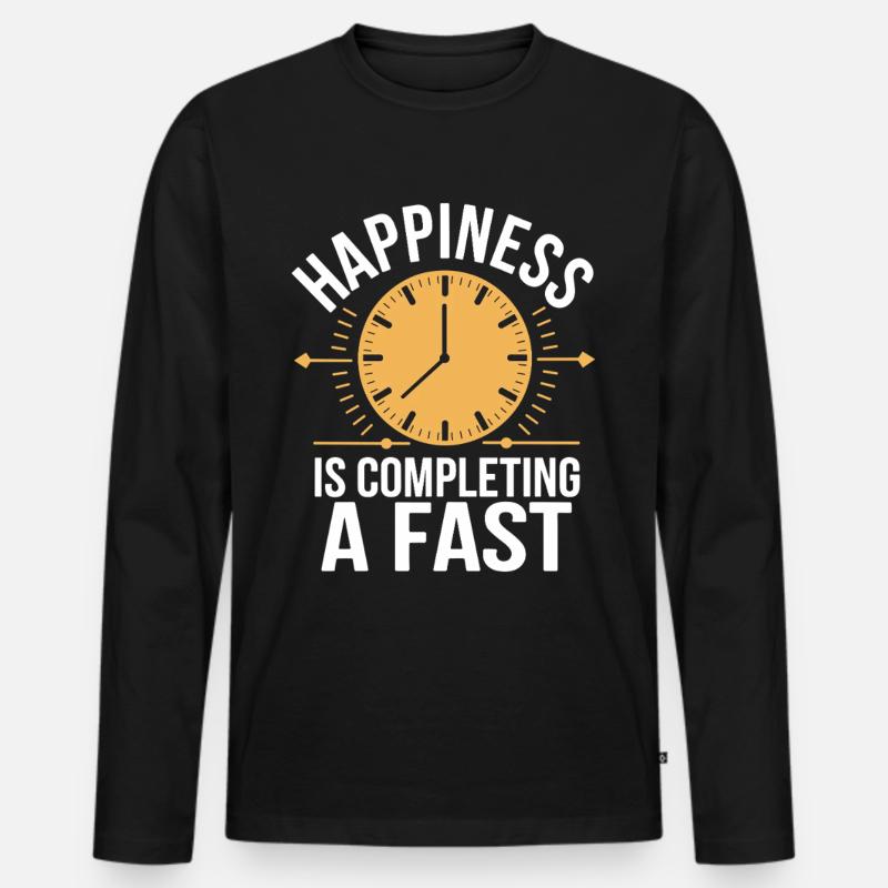Intermittent fasting Intermittent fasting - Men's Premium Organic Long Sleeve Shirt - black