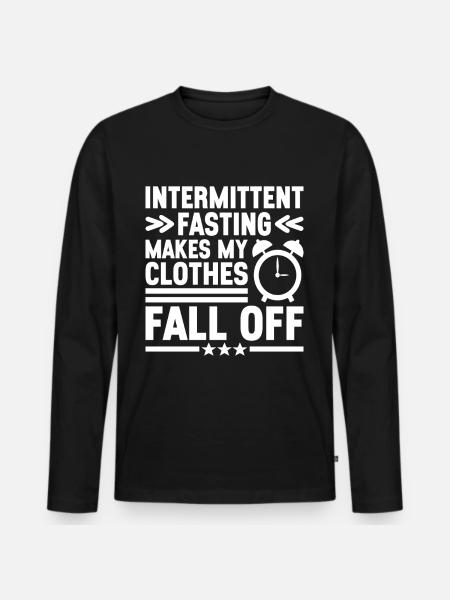 Intermittent fasting Intermittent fasting - Men's Premium Organic Long Sleeve Shirt - black