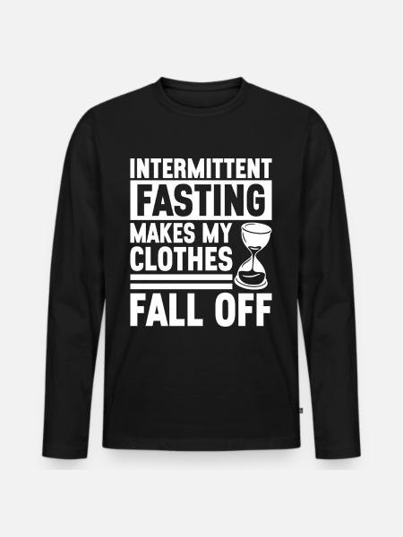 Intermittent fasting Intermittent fasting - Men's Premium Organic Long Sleeve Shirt - black