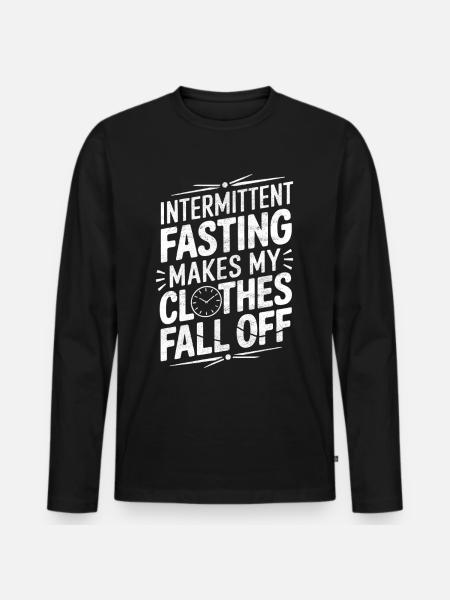 Intermittent fasting Intermittent fasting - Men's Premium Organic Long Sleeve Shirt - black