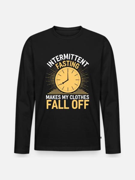Intermittent fasting Intermittent fasting - Men's Premium Organic Long Sleeve Shirt - black