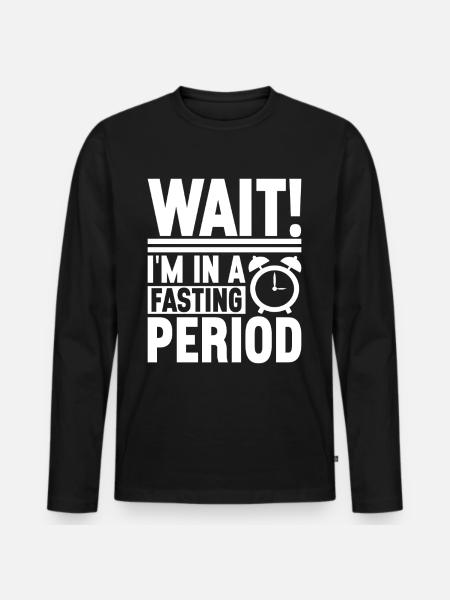 Intermittent fasting Intermittent fasting - Men's Premium Organic Long Sleeve Shirt - black
