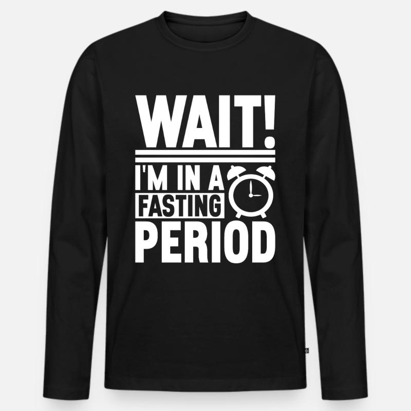 Intermittent fasting Intermittent fasting - Men's Premium Organic Long Sleeve Shirt - black