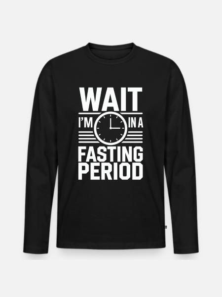 Intermittent fasting Intermittent fasting - Men's Premium Organic Long Sleeve Shirt - black