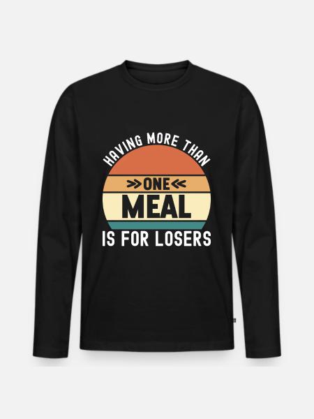 Intermittent fasting Intermittent fasting - Men's Premium Organic Long Sleeve Shirt - black