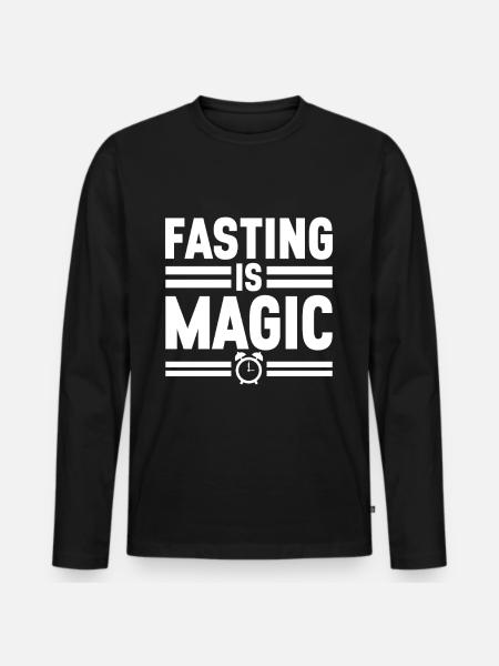 Intermittent fasting Intermittent fasting - Men's Premium Organic Long Sleeve Shirt - black