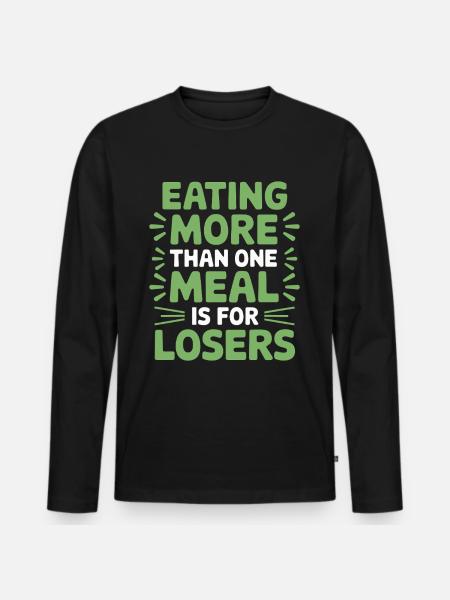 Intermittent fasting Intermittent fasting - Men's Premium Organic Long Sleeve Shirt - black