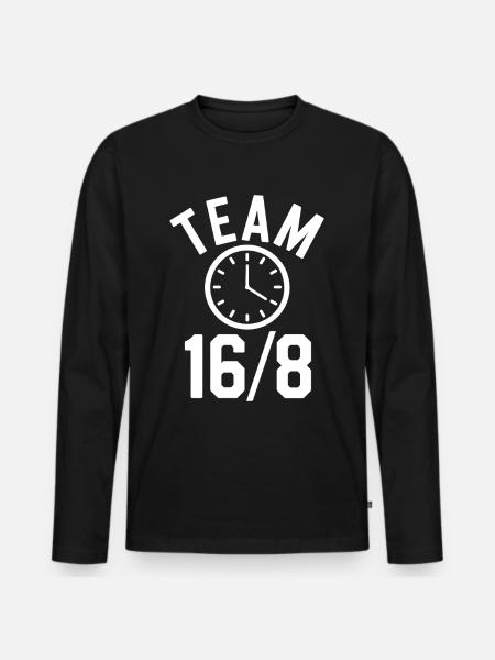 Intermittent fasting Intermittent fasting - Men's Premium Organic Long Sleeve Shirt - black