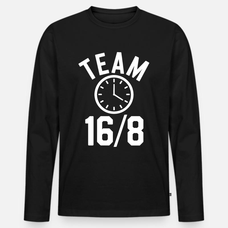 Jeûne intermittent Jeûne intermittent - T-shirt manches longues Premium bio Homme - noir