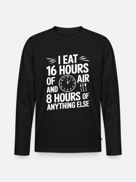 Intermittent fasting Intermittent fasting - Men's Premium Organic Long Sleeve Shirt - black