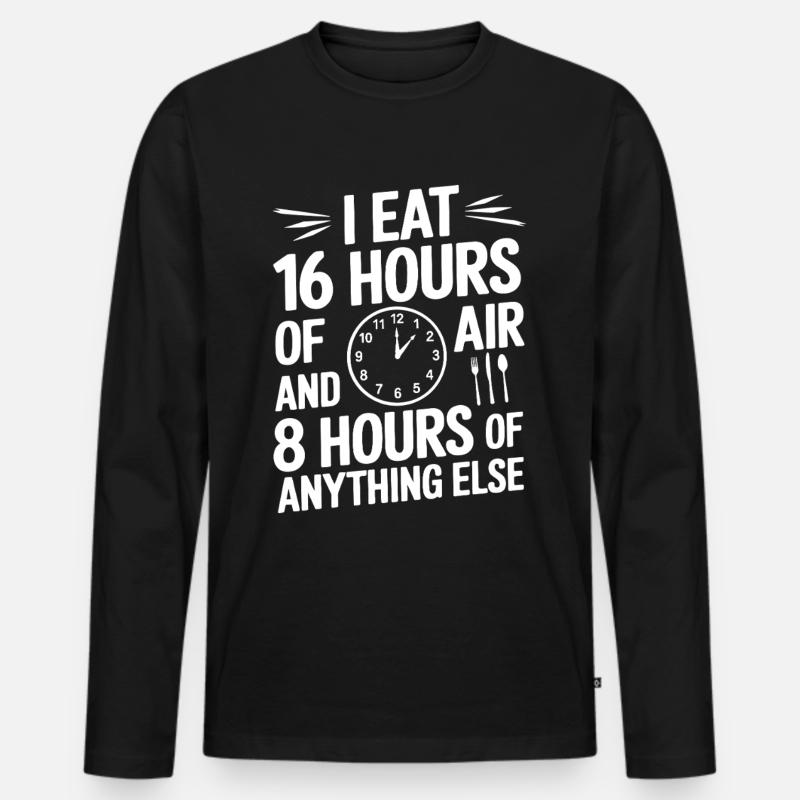 Intermittent fasting Intermittent fasting - Men's Premium Organic Long Sleeve Shirt - black