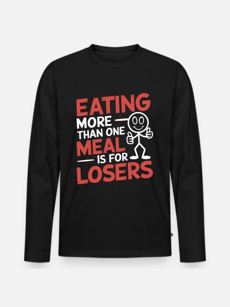 Intermittent fasting Intermittent fasting - Men's Premium Organic Long Sleeve Shirt - black
