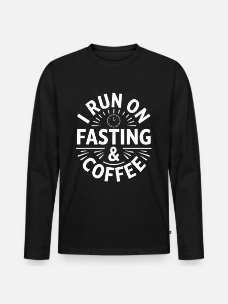Intermittent fasting Intermittent fasting - Men's Premium Organic Long Sleeve Shirt - black