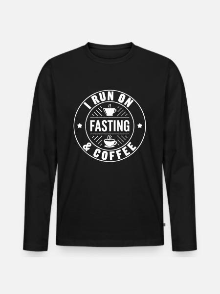 Intermittent fasting Intermittent fasting - Men's Premium Organic Long Sleeve Shirt - black