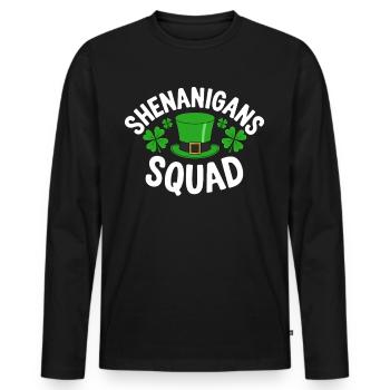 Shenanigans Squad - Men's Premium Organic Long Sleeve Shirt - black - Front - Nico (187cm)