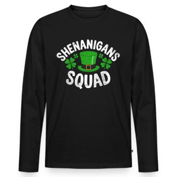 Shenanigans Squad - Men's Premium Organic Long Sleeve Shirt - black - Front - Nico (187cm)