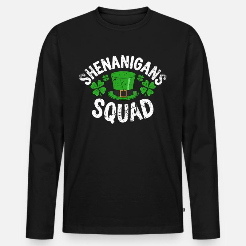 Shenanigans Squad - Männer Premium Bio Langarmshirt - Schwarz