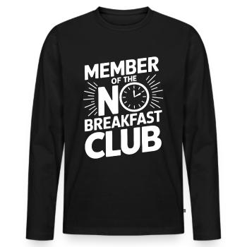 Intermittent fasting Intermittent fasting - Men's Premium Organic Long Sleeve Shirt - black - Front - Nico (187cm)