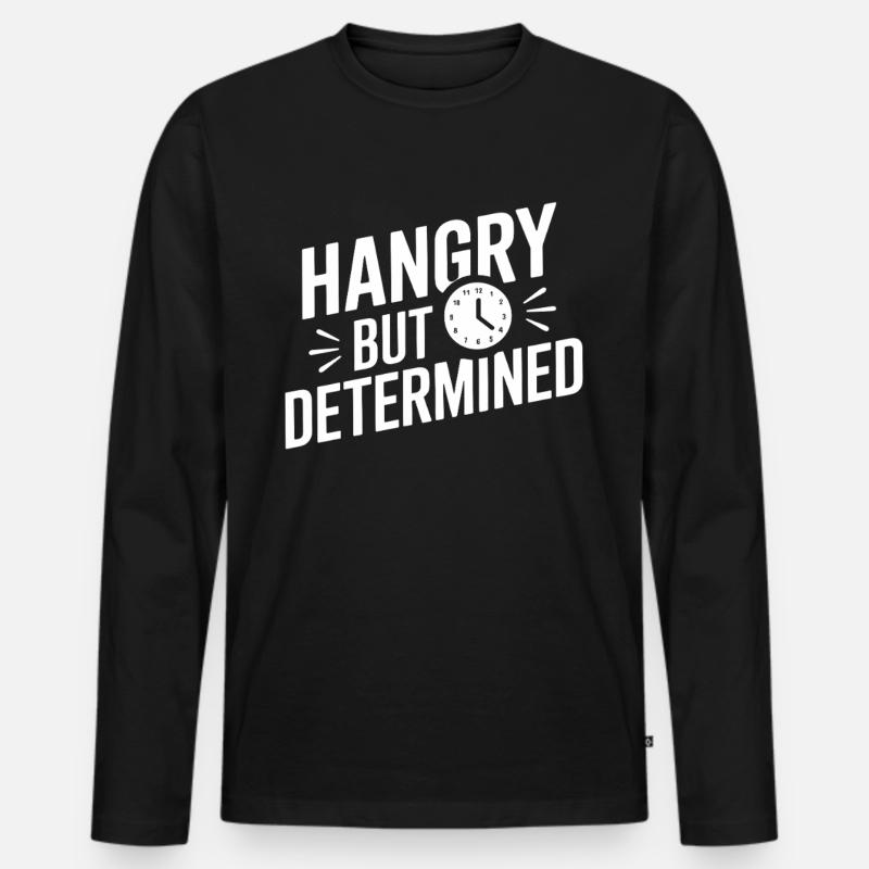 Intermittent fasting Intermittent fasting - Men's Premium Organic Long Sleeve Shirt - black