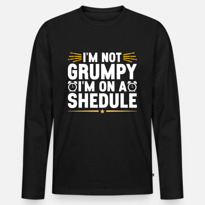 Intermittent fasting Intermittent fasting - Men's Premium Organic Long Sleeve Shirt - black