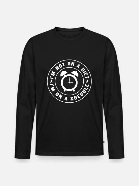 Intermittent fasting Intermittent fasting - Men's Premium Organic Long Sleeve Shirt - black