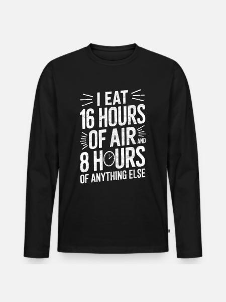 Intermittent fasting Intermittent fasting - Men's Premium Organic Long Sleeve Shirt - black