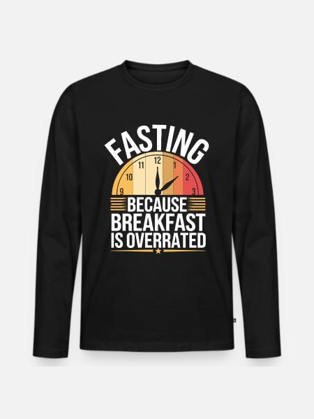 Intermittent fasting Intermittent fasting - Men's Premium Organic Long Sleeve Shirt - black