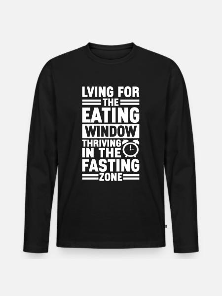 Intermittent fasting Intermittent fasting - Men's Premium Organic Long Sleeve Shirt - black