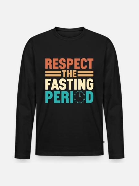 Intermittent fasting Intermittent fasting - Men's Premium Organic Long Sleeve Shirt - black