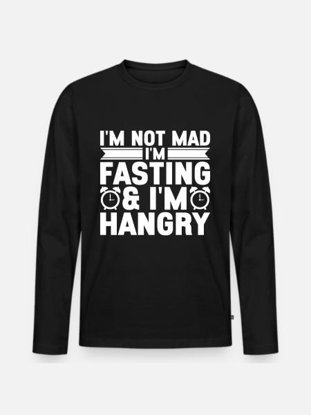 Intermittent fasting Intermittent fasting - Men's Premium Organic Long Sleeve Shirt - black