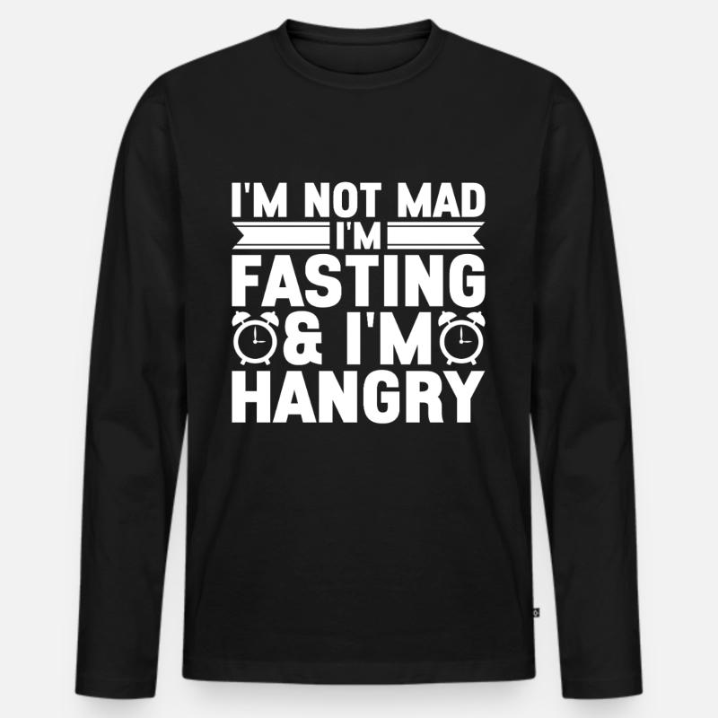 Intermittent fasting Intermittent fasting - Men's Premium Organic Long Sleeve Shirt - black