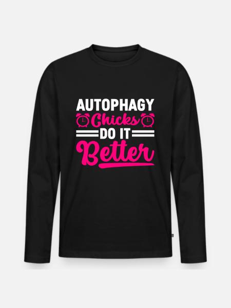 Intermittent fasting Intermittent fasting - Men's Premium Organic Long Sleeve Shirt - black