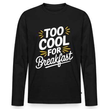 Intermittent fasting Intermittent fasting - Men's Premium Organic Long Sleeve Shirt - black - Front - Nico (187cm)