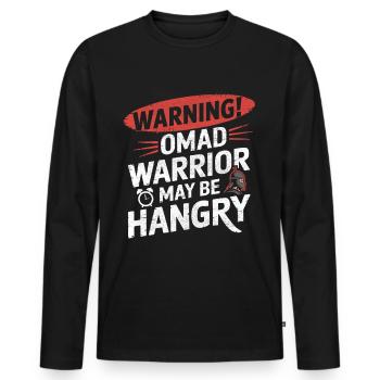 Intermittent fasting Intermittent fasting - Men's Premium Organic Long Sleeve Shirt - black - Front - Nico (187cm)