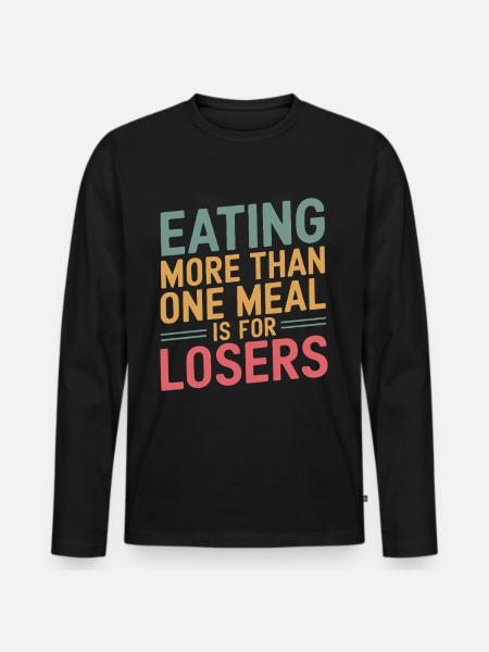 Intermittent fasting Intermittent fasting - Men's Premium Organic Long Sleeve Shirt - black