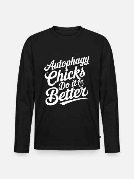 Intermittent fasting Intermittent fasting - Men's Premium Organic Long Sleeve Shirt - black